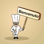 20607188-trendy-italian-man-says-welcome-holding-a-wooden-sign-sketch